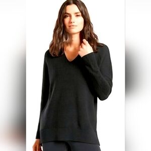 Athleta Black Hanover V-Neck Women's Sweater